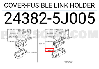 Nissan 243825J005 COVER-FUSIBLE LINK HOLDER