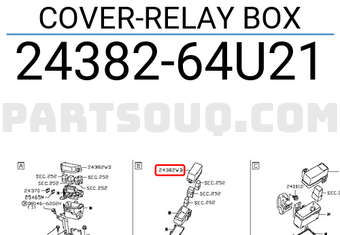 Nissan 2438264U21 COVER-RELAY BOX