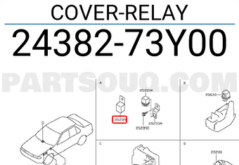 Nissan 2438273Y00 COVER-RELAY