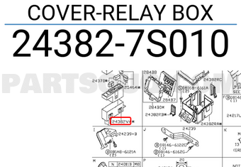 Nissan 243827S010 COVER-RELAY BOX
