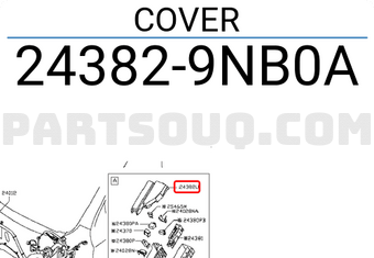 Nissan 243829NB0A COVER