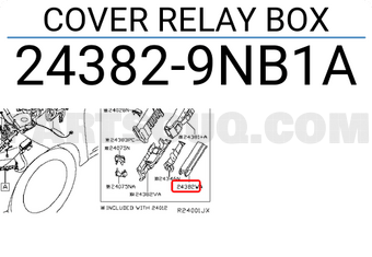 Nissan 243829NB1A COVER RELAY BOX