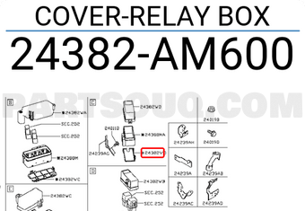 Nissan 24382AM600 COVER-RELAY BOX