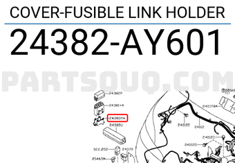 Nissan 24382AY601 COVER-FUSIBLE LINK HOLDER