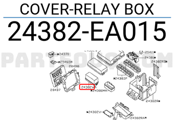 Nissan 24382EA015 COVER-RELAY BOX