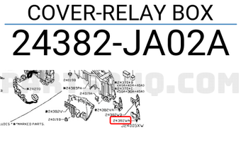 Nissan 24382JA02A COVER-RELAY BOX