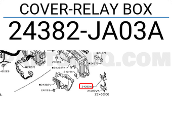 Nissan 24382JA03A COVER-RELAY BOX
