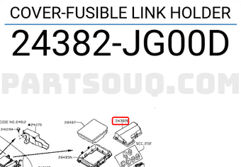 Nissan 24382JG00D COVER-FUSIBLE LINK HOLDER