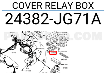 Nissan 24382JG71A COVER RELAY BOX