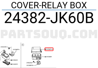 Nissan 24382JK60B COVER-RELAY BOX