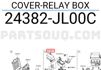 Nissan 24382JL00C COVER-RELAY BOX