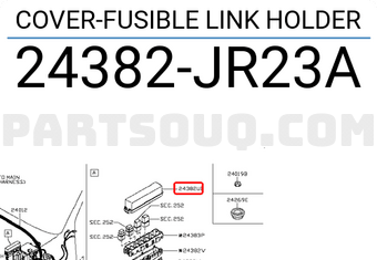 Nissan 24382JR23A COVER-FUSIBLE LINK HOLDER