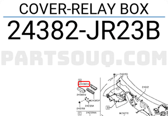 Nissan 24382JR23B COVER-RELAY BOX