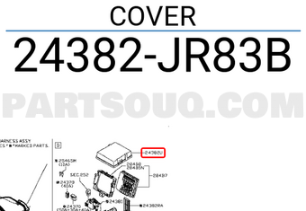 Nissan 24382JR83B COVER