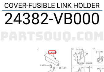 Nissan 24382VB000 COVER-FUSIBLE LINK HOLDER