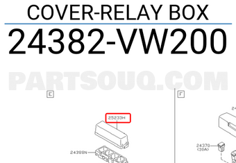 Nissan 24382VW200 COVER-RELAY BOX
