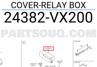 Nissan 24382VX200 COVER-RELAY BOX