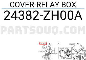 Nissan 24382ZH00A COVER-RELAY BOX