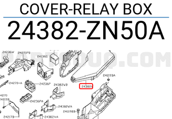 Nissan 24382ZN50A COVER-RELAY BOX
