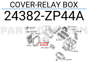 Nissan 24382ZP44A COVER-RELAY BOX