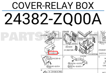 Nissan 24382ZQ00A COVER-RELAY BOX