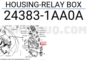 Nissan 243831AA0A HOUSING-RELAY BOX