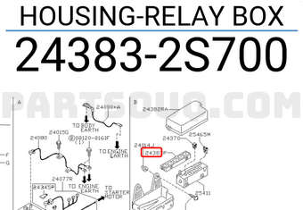 Nissan 243832S700 HOUSING-RELAY BOX