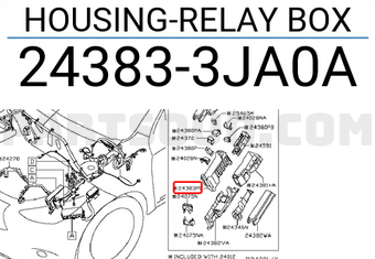 Nissan 243833JA0A HOUSING-RELAY BOX