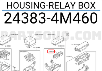 Nissan 243834M460 HOUSING-RELAY BOX