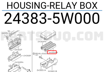 Nissan 243835W000 HOUSING-RELAY BOX