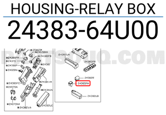 Nissan 2438364U00 HOUSING-RELAY BOX