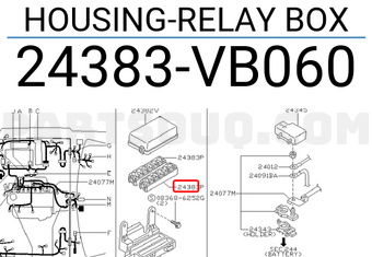 Nissan 24383VB060 HOUSING-RELAY BOX