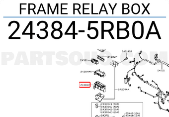Nissan 243845RB0A FRAME RELAY BOX