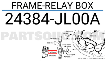 Nissan 24384JL00A FRAME-RELAY BOX