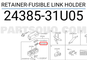 Nissan 2438531U05 RETAINER-FUSIBLE LINK HOLDER