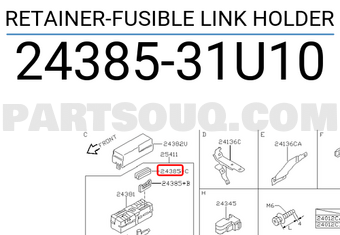Nissan 2438531U10 RETAINER-FUSIBLE LINK HOLDER