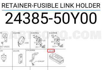 Nissan 2438550Y00 RETAINER-FUSIBLE LINK HOLDER