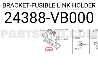 Nissan 24388VB000 BRACKET-FUSIBLE LINK HOLDER