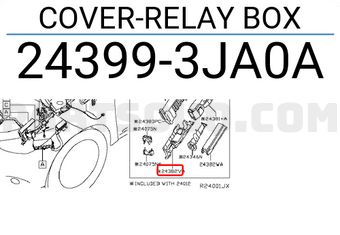 Nissan 243993JA0A COVER-RELAY BOX