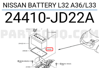 Nissan 24410JD22A NISSAN BATTERY L32 A36/L33