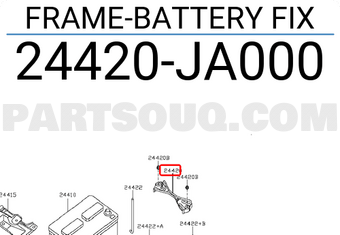 Nissan 24420JA000 FRAME-BATTERY FIX