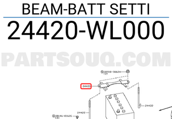 Nissan 24420WL000 BEAM-BATT SETTI