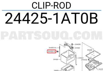 Nissan 244251AT0B CLIP-ROD