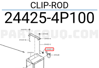 Nissan 244254P100 CLIP-ROD
