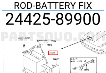 Nissan 2442589900 ROD-BATTERY FIX