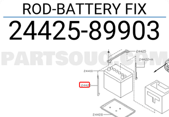 Nissan 2442589903 ROD-BATTERY FIX