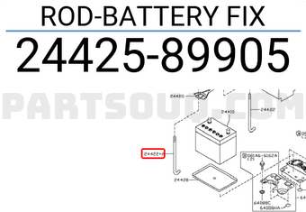 Nissan 2442589905 ROD-BATTERY FIX