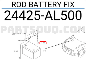 Nissan 24425AL500 ROD BATTERY FIX