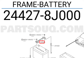 Nissan 244278J000 FRAME-BATTERY