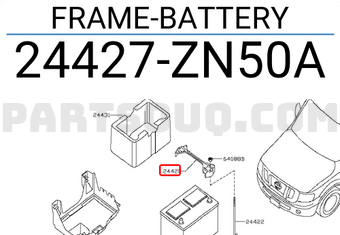 Nissan 24427ZN50A FRAME-BATTERY